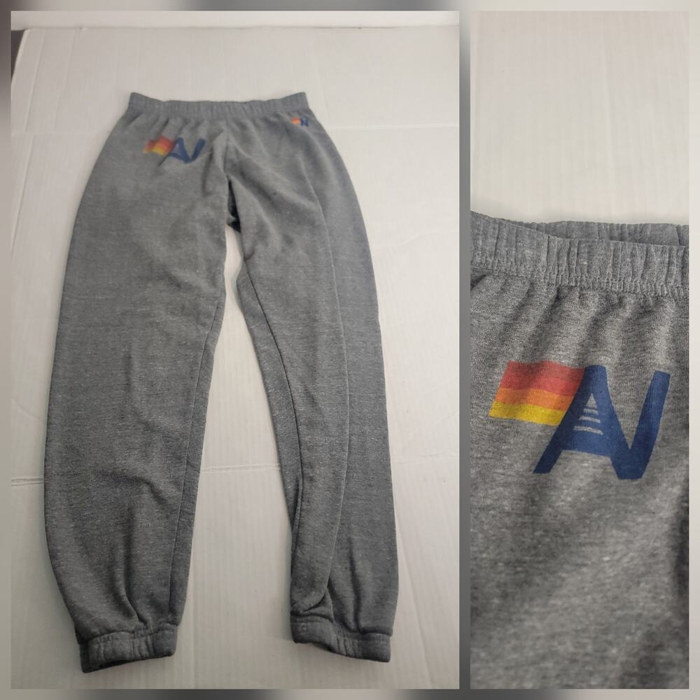 Aviator Nation Logo Sweatpants Heather Grey Size S Women's